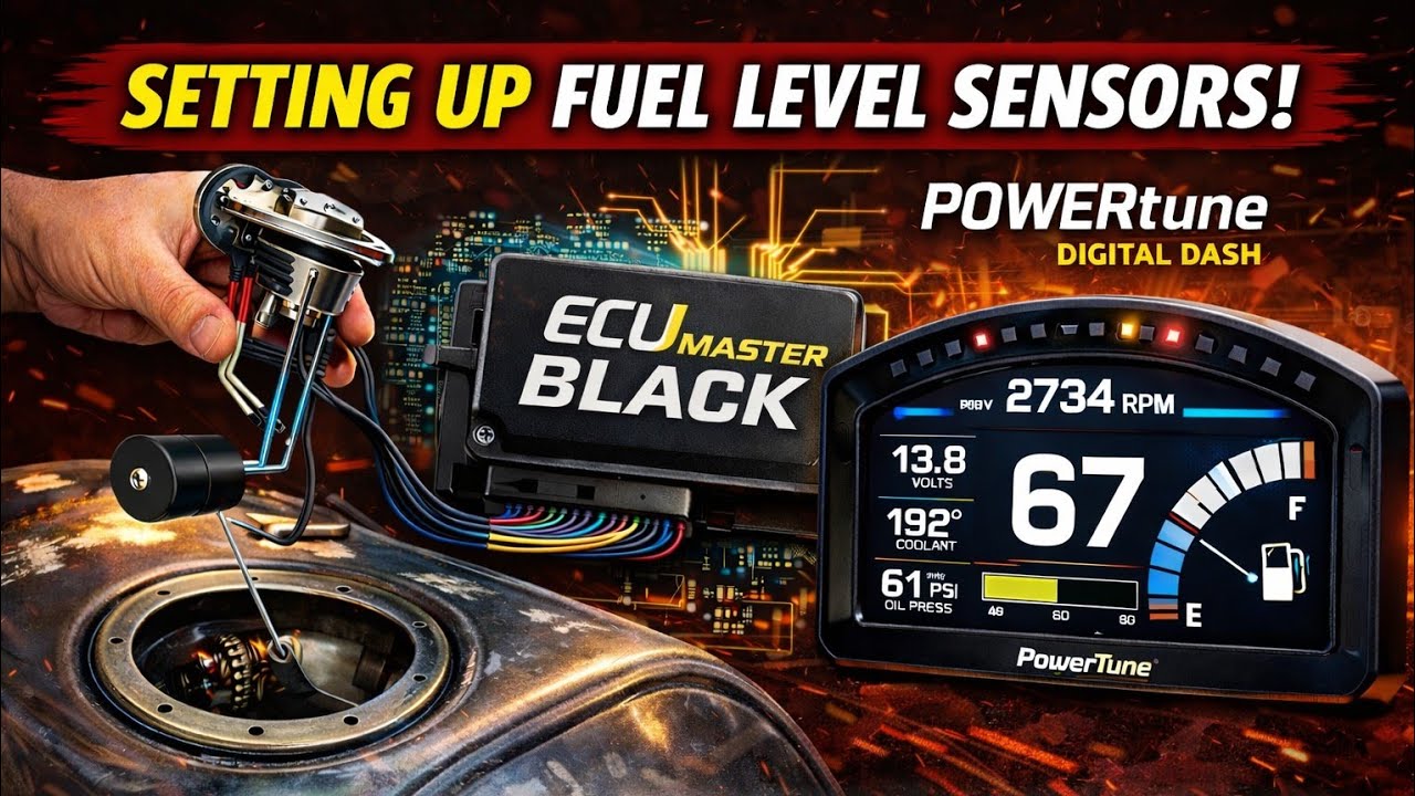 Настройка уровня топлива с помощью ECUMaster Black и цифровой приборной панели Powertune на моем ...
