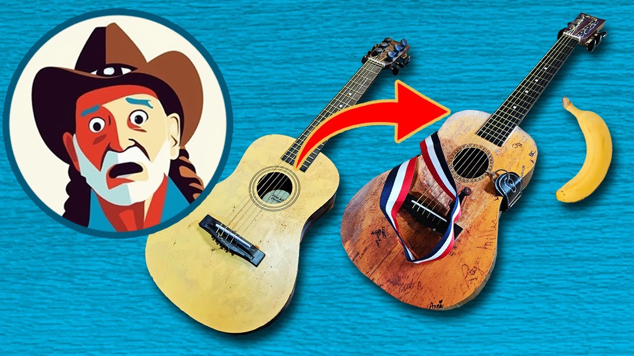 A Willie Nelson guitar from a Kid Size First Act