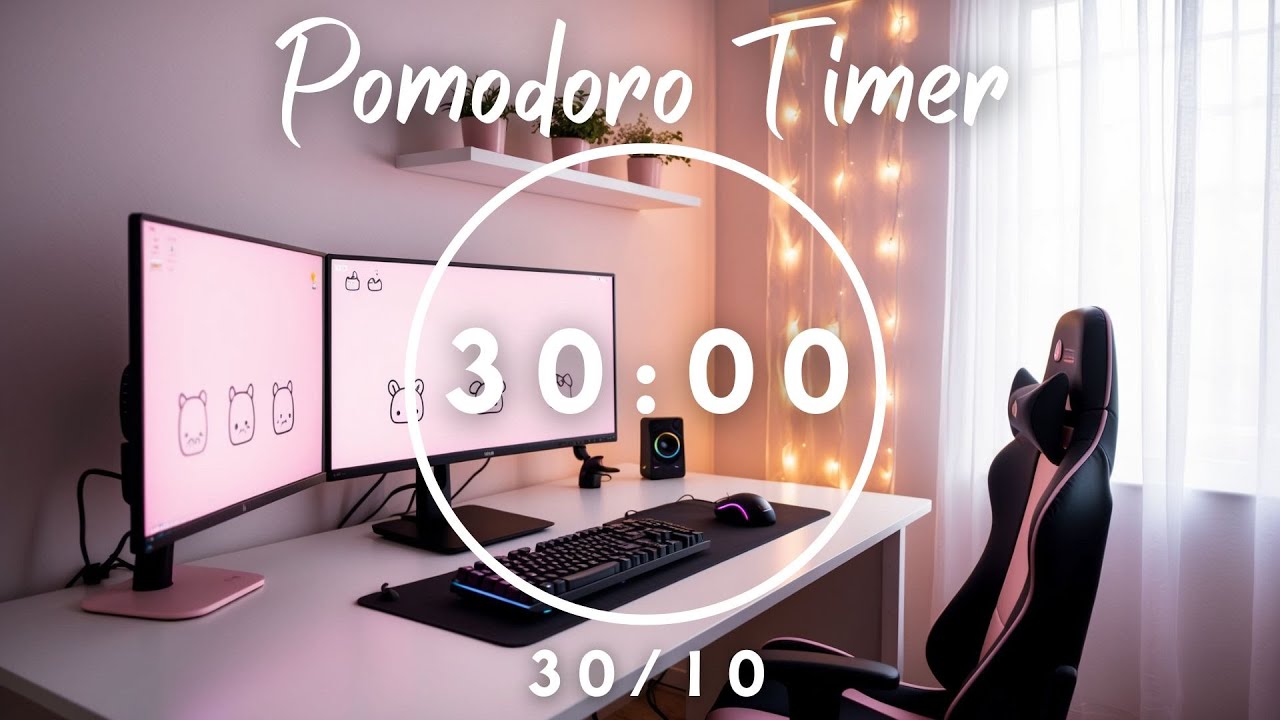 🌸 30/10 Pomodoro Timer with Lofi Beats 🎧 | Cute & Cozy Focus Session 🍵✨Pomodoro Station