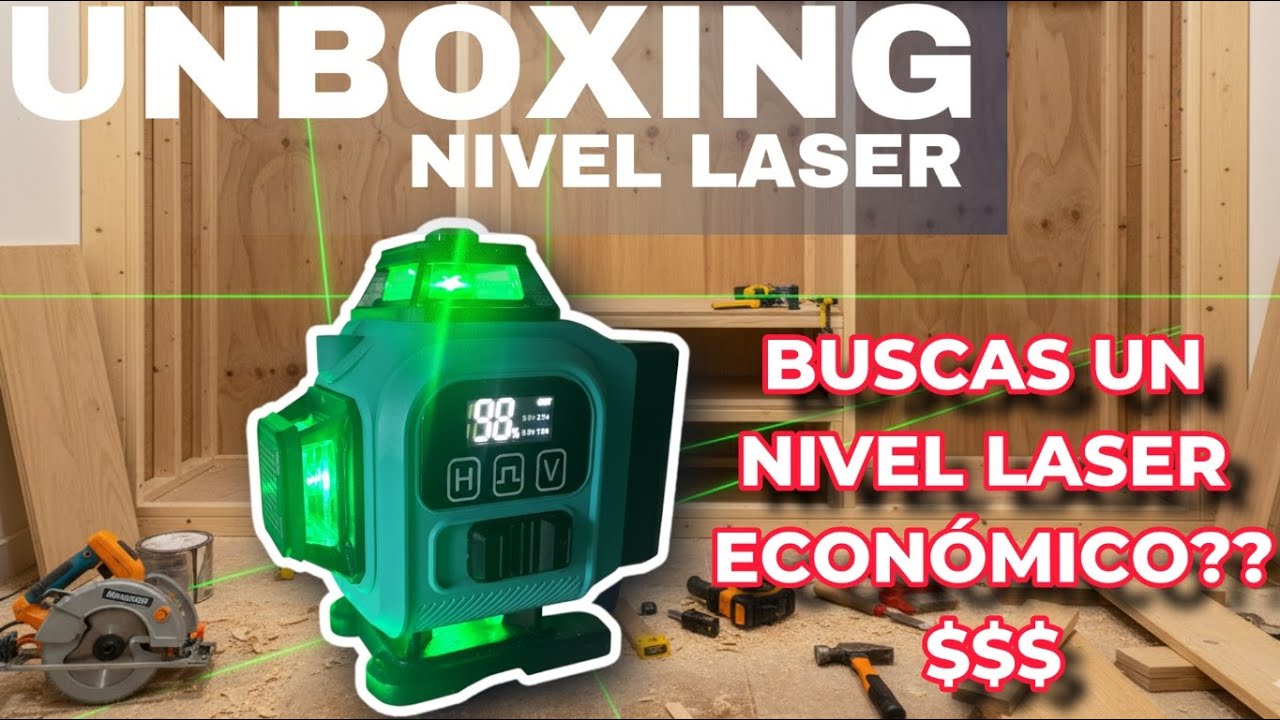 UNBOXING - Nivel Láser de 16 LINEAS! Muy Económico y Funcional, Checa Este Antes de Comprar!!