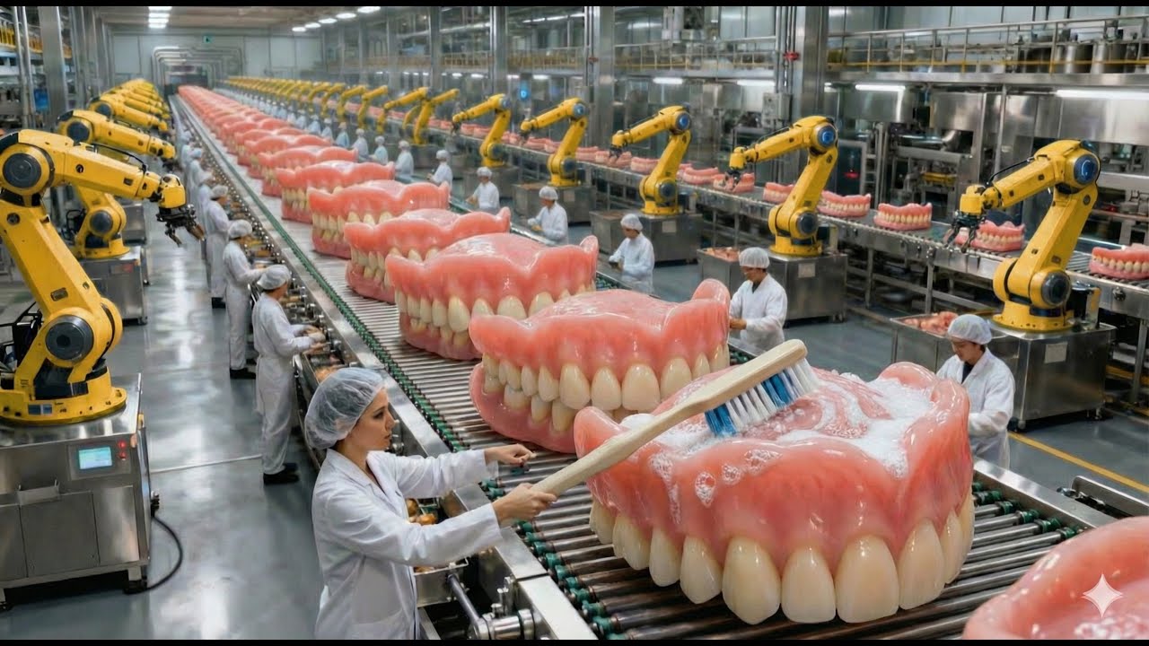 Inside a Denture Factory - Dental Prosthesis Production Process