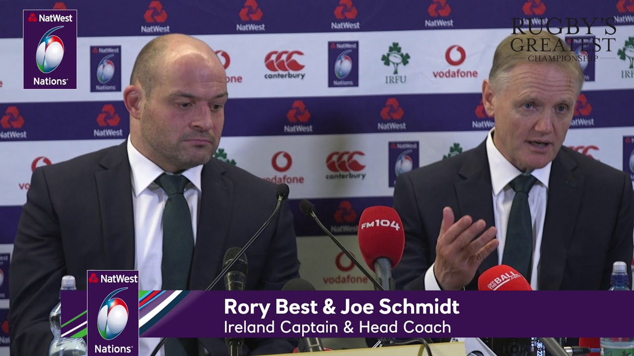 Joe Schmidt and Rory Best after Ireland v Italy | NatWest 6 Nations
