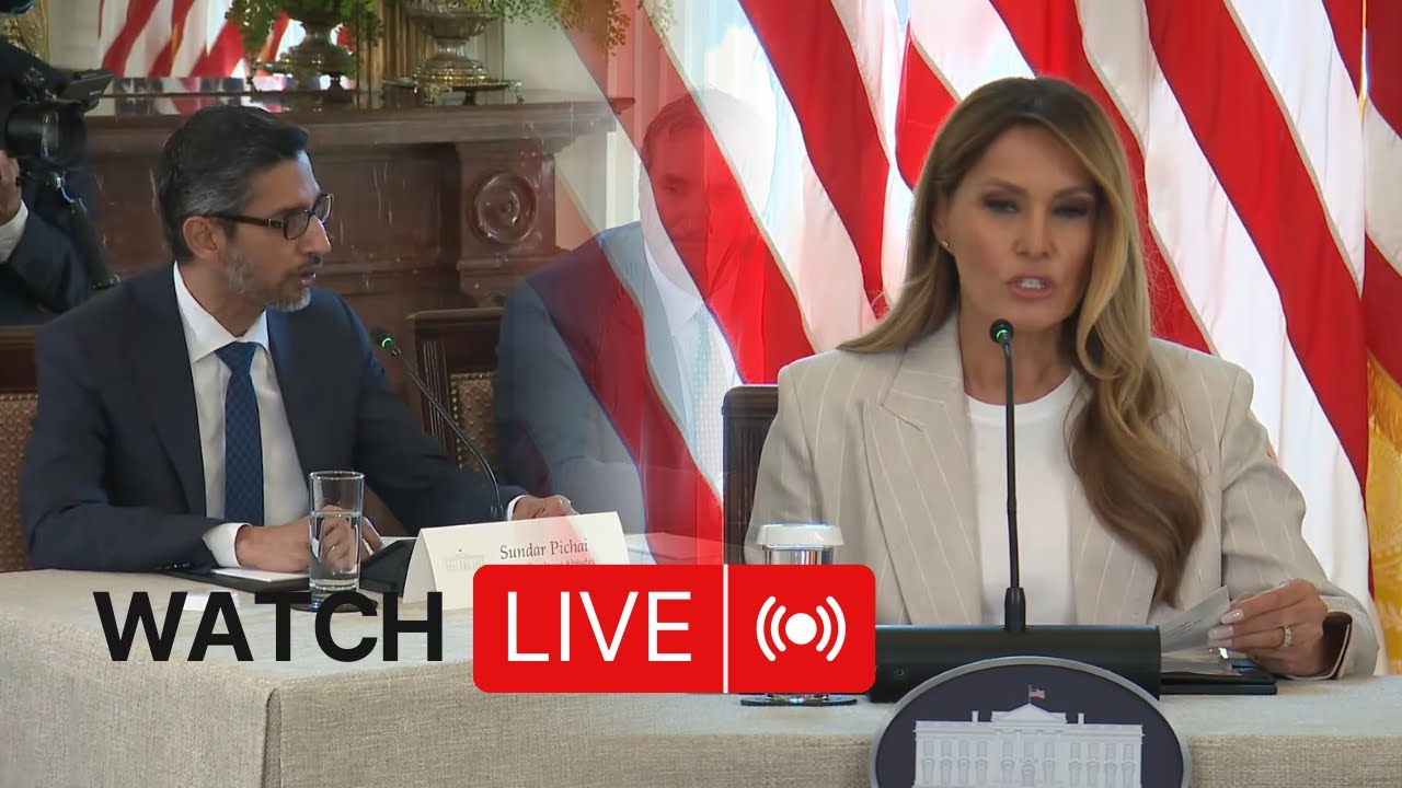 Melania Trump & Sundar Pichai at White House AI Conference | Presidential AI Challenge 2025 #ai #usa