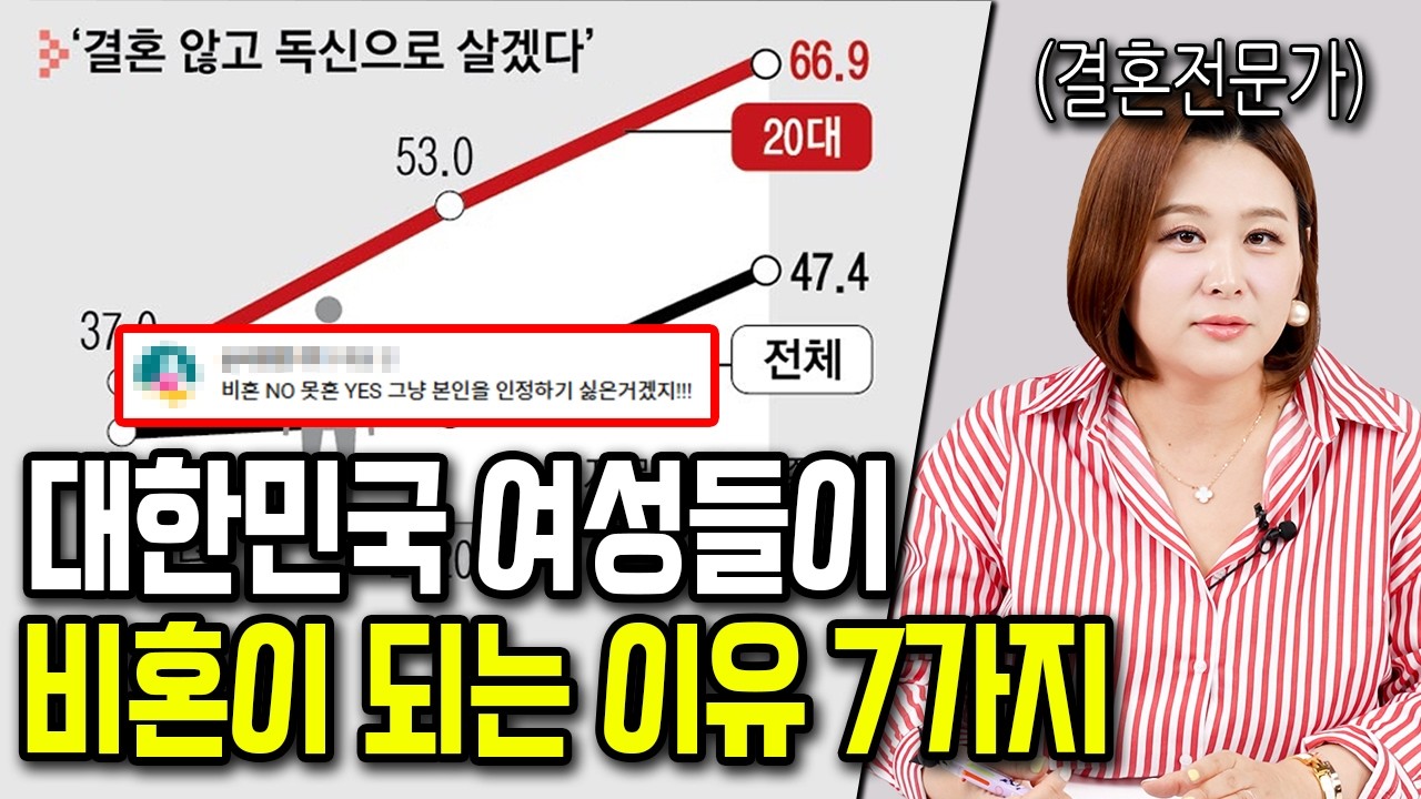 비혼 여성들이 증가한 원인 7가지