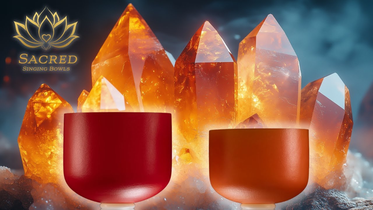 Perfect Fifth Sound Healing | C# & G# Frosted Crystal Singing Bowls for Relaxation