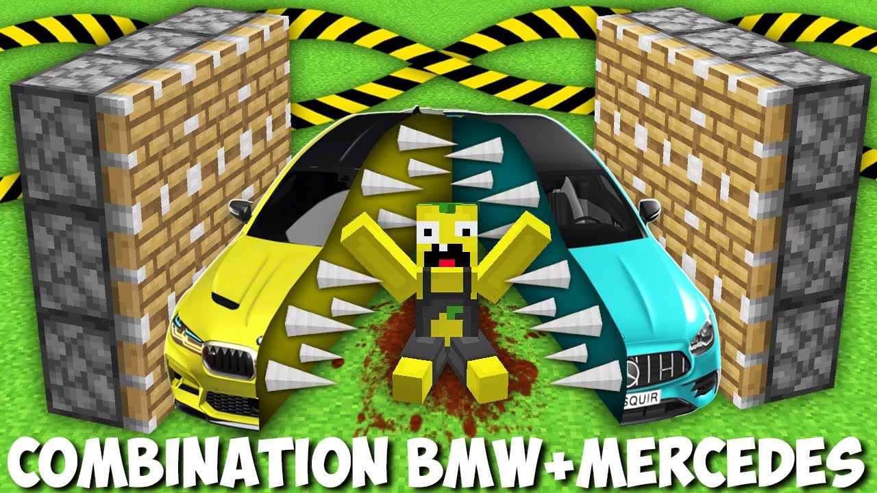 What if I COMBINE BMW + MERCEDES-BENZ in Minecraft ? SECRET CAR COMBINATION !