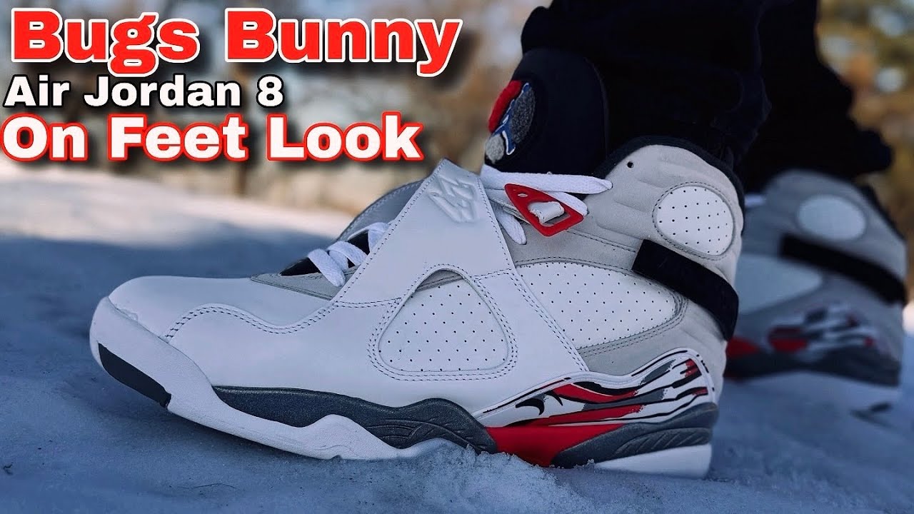 Bugs Bunny Air Jordan 8 - On Feet 4K Look 