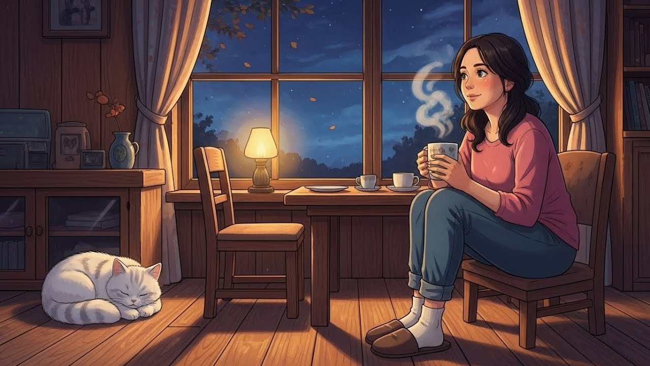 A Day of Waiting and Warmth 🍁🌿 Slow Living, Soft Rain, Quiet Comfort | Ghibli-Inspired