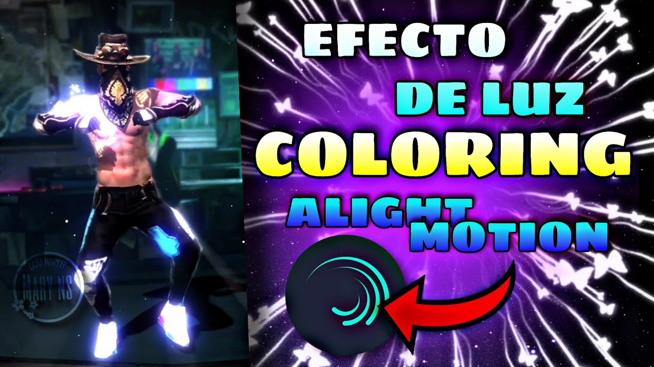 COMO HACER EFECTO DE LUZ EN COSAS BLANCAS// COLORING ALIHT MOTION FREE FIRE