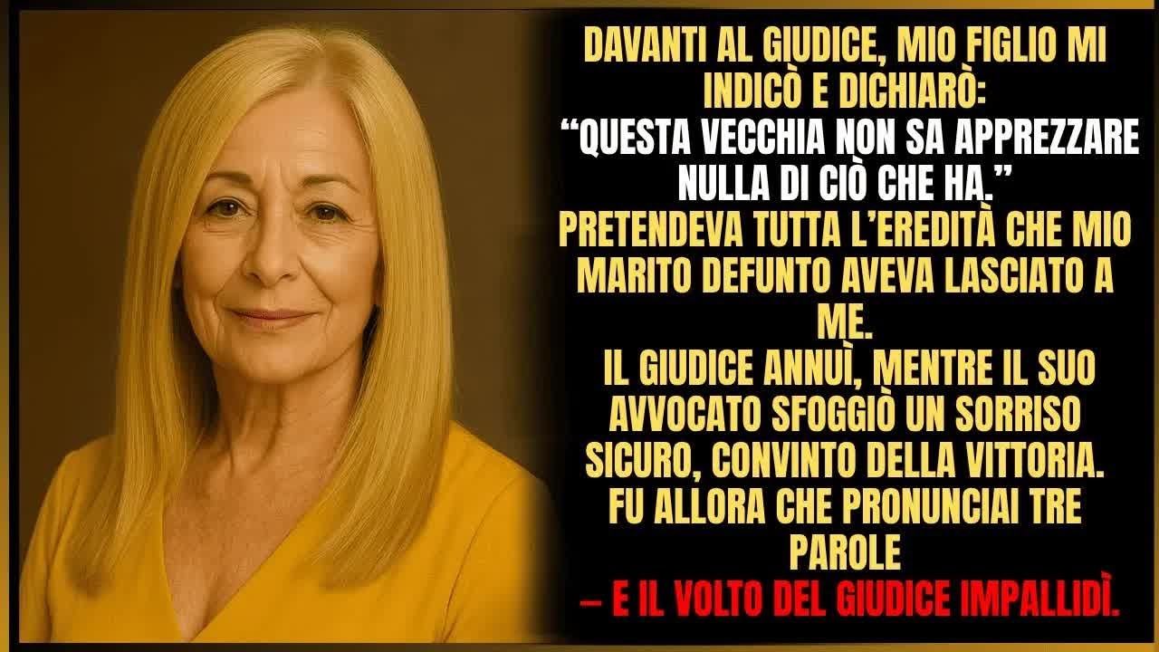 Mio figlio mi portò in tribunale per l’eredità, ma le mie parole lo zittirono davanti al giudice