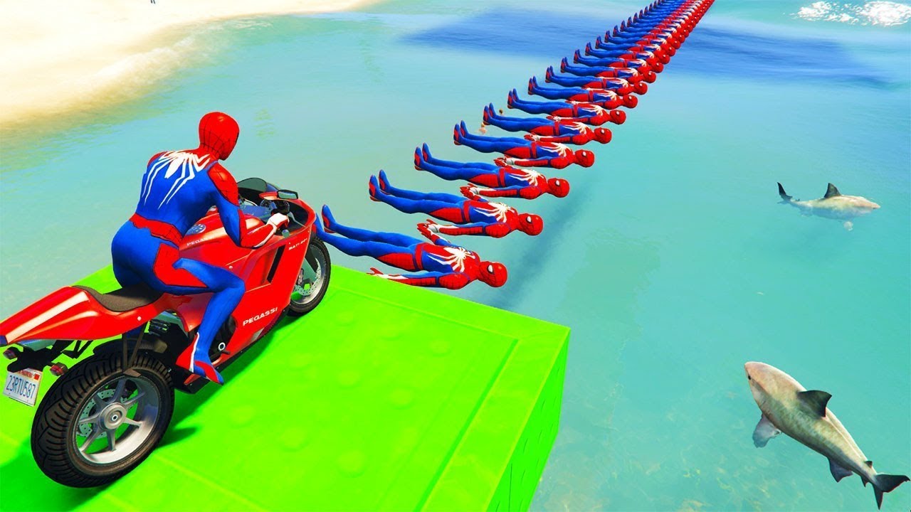 الرجل العنكبوت انقاذ باتمان Spider-Man Rescue batman vs iron man vs venom funny Game GTA 5 superhero
