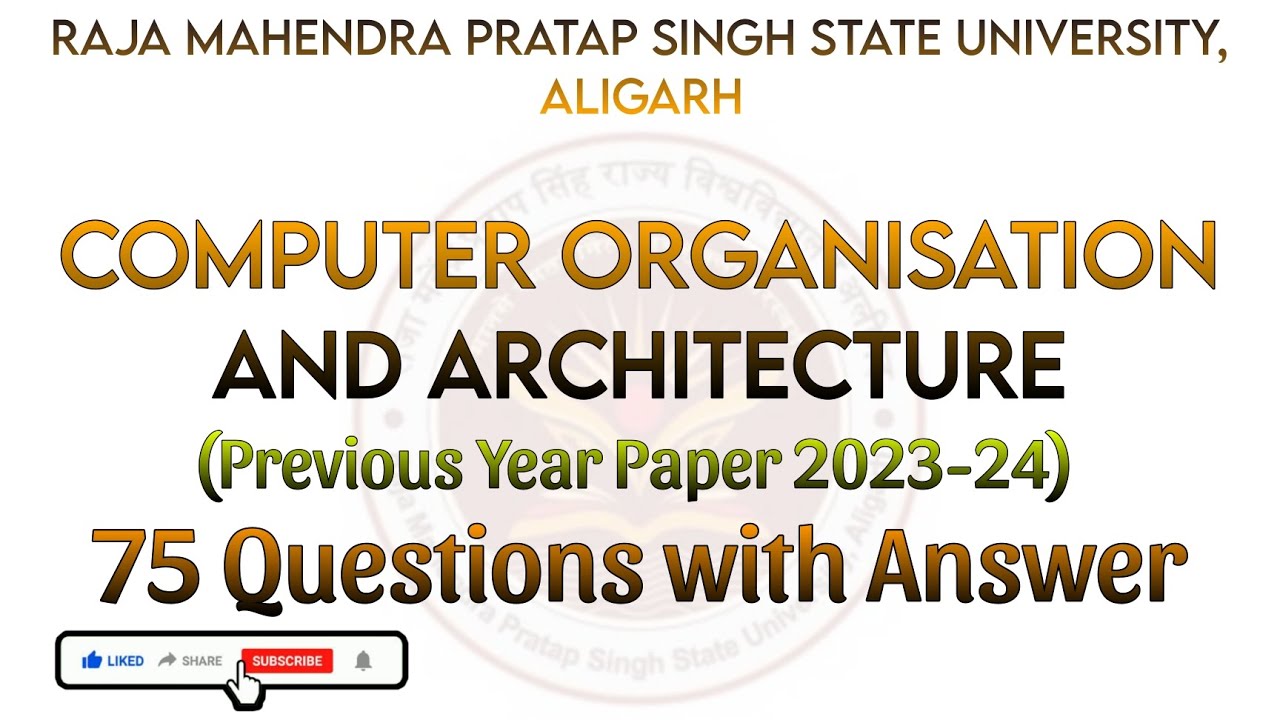 Computer Organization and Architecture bca mcq|COA mcq|#exam#bca#education#bcastudents