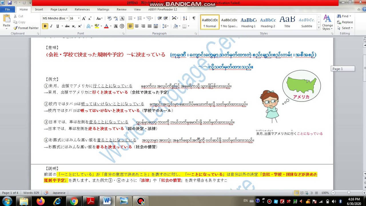 N3 文法　２　ことになっている１World Language Centre (Inzali Aung)
