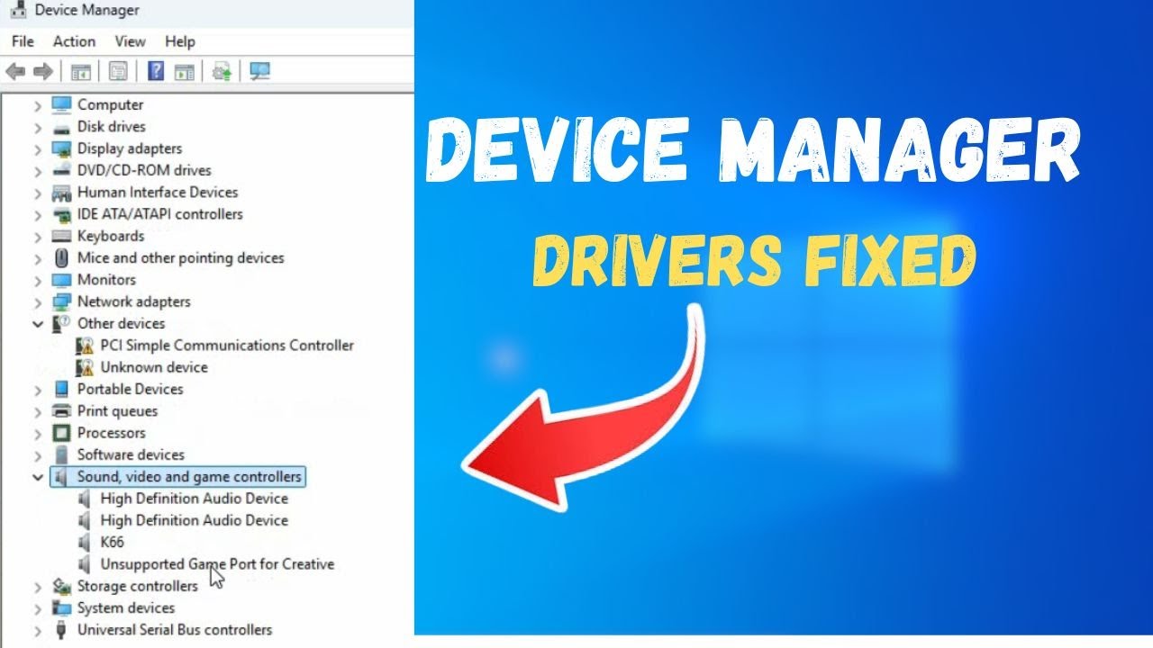 FIX Sound, Video and Game Controller Missing from Device Manager