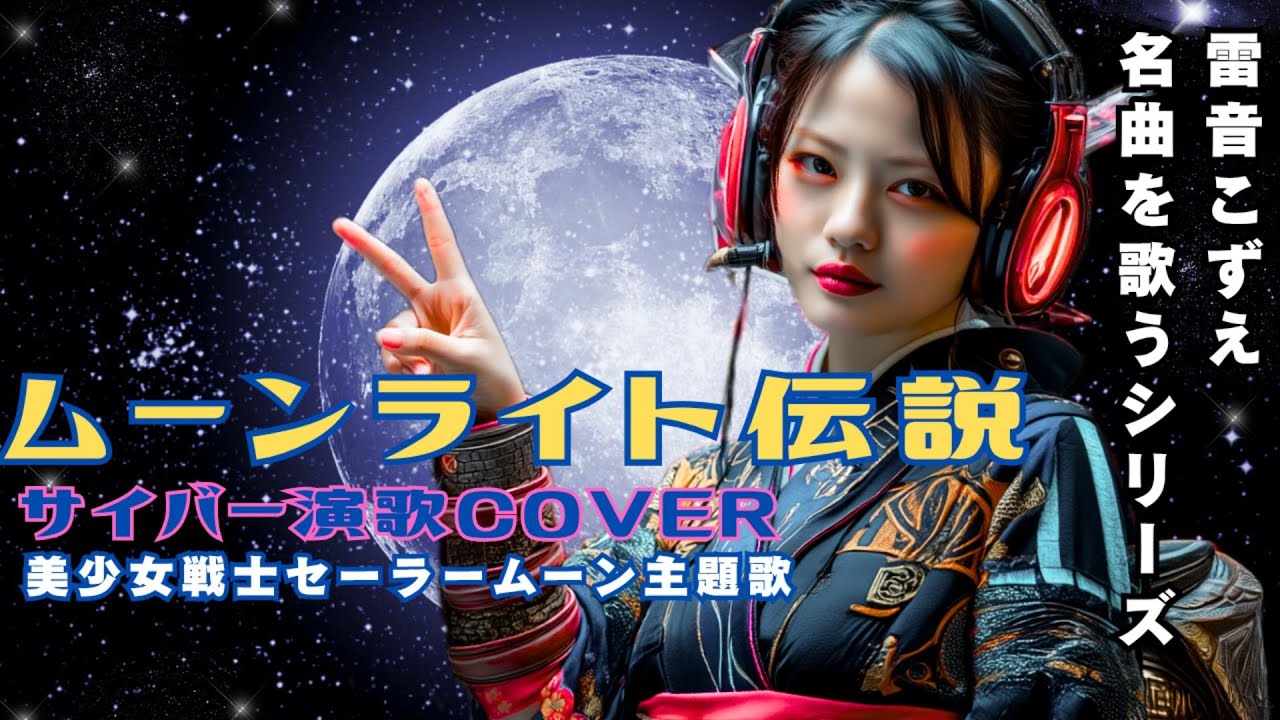「ムーンライト伝説」（美少女戦士セーラームーン主題歌）をAI演歌歌手が歌ってみた　#サイバー演歌