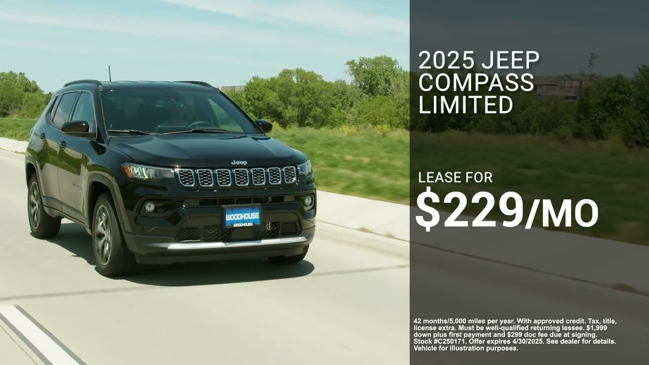 Lease the 2025 Jeep Compass Limited for $229/Month | Woodhouse CDJR Blair