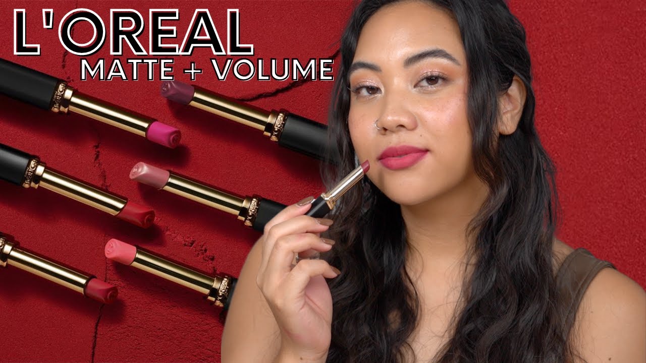 Свотчи матовых помад L'OREAL COLOUR RICHE INTENSE VOLUME | Полная коллекция + обзор