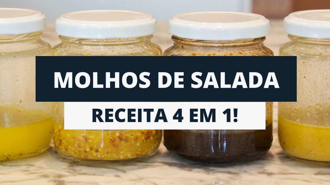 COMO FAZER MOLHO DE SALADA (Receita 4 em 1) | Receitas Essenciais
