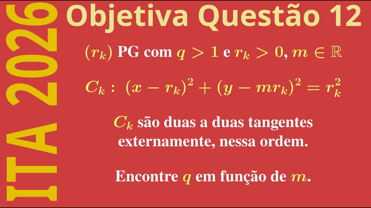 ITA 2026 - Questão 12 - Objetiva de Matemática