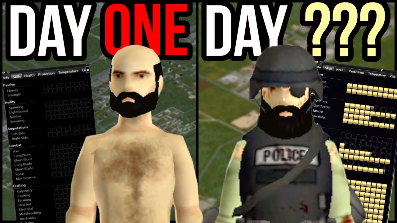 Can a Homeless Addict Survive The Zombie Apocalypse? | Project Zomboid Zero To Hero Trait Challenge