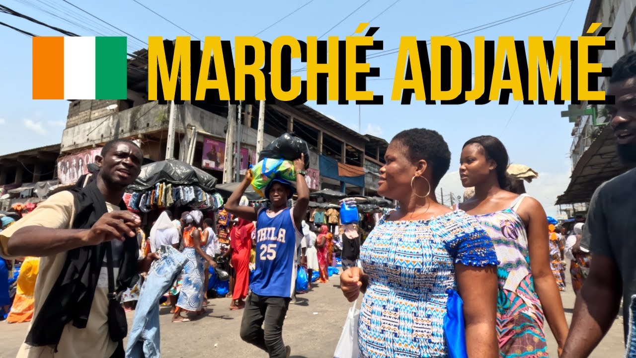 Adjame Abidjan immersion à pied dans le marché d 'Adjamé