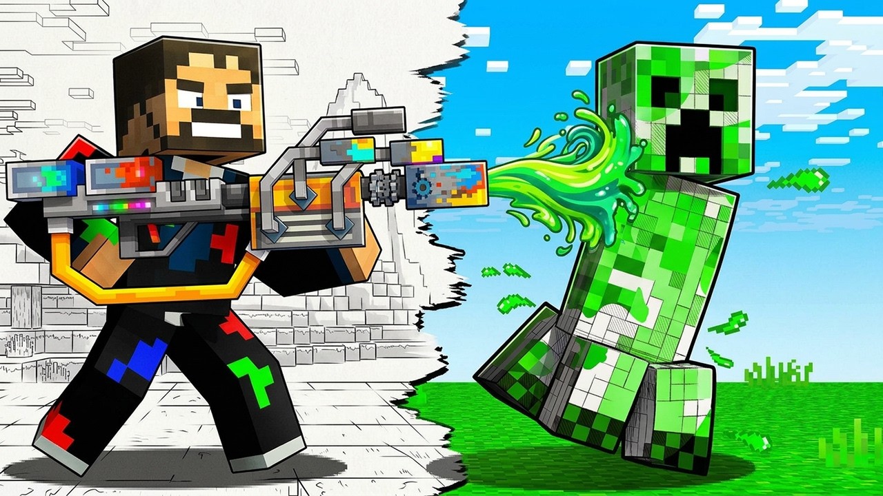 Minecraft But I Have to PAINT The World