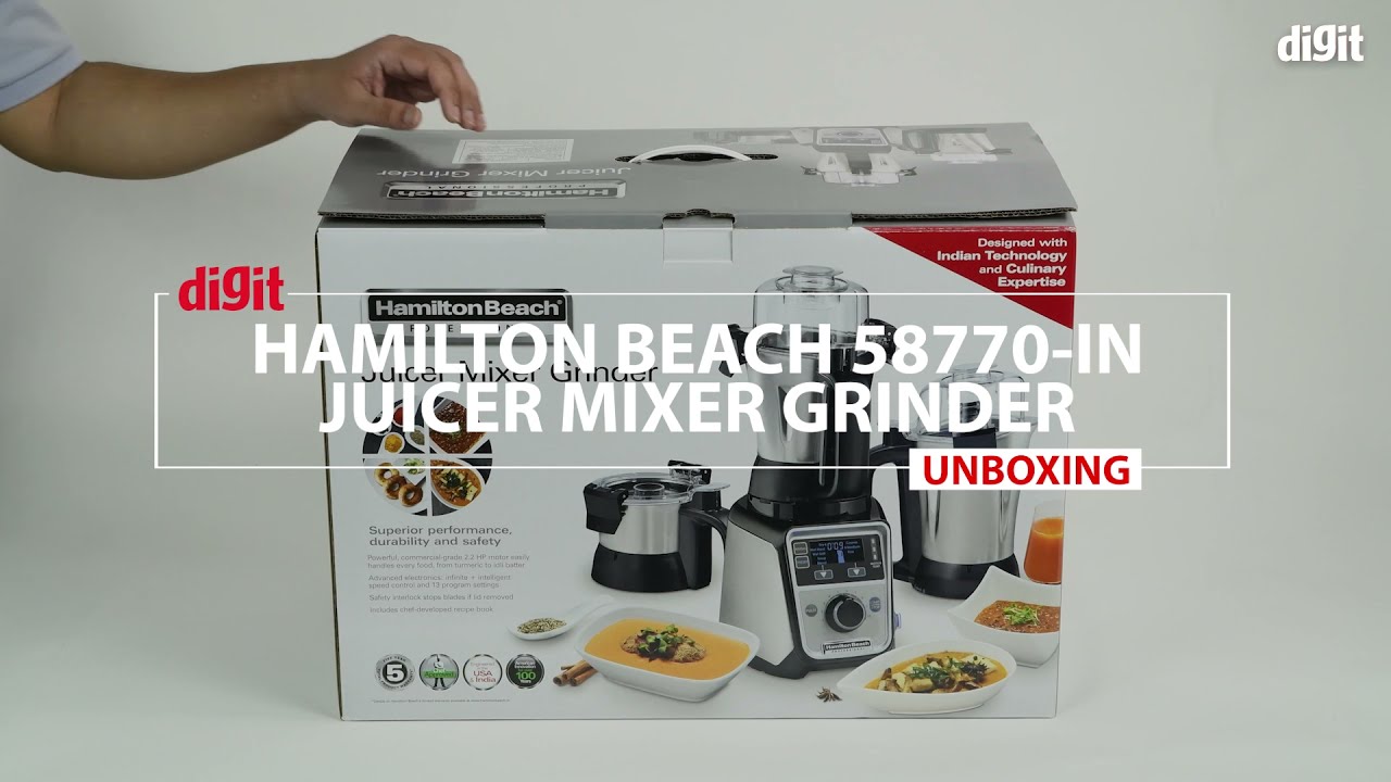 Hamilton Beach 58770 IN Juicer Mixer Grinder Unboxing