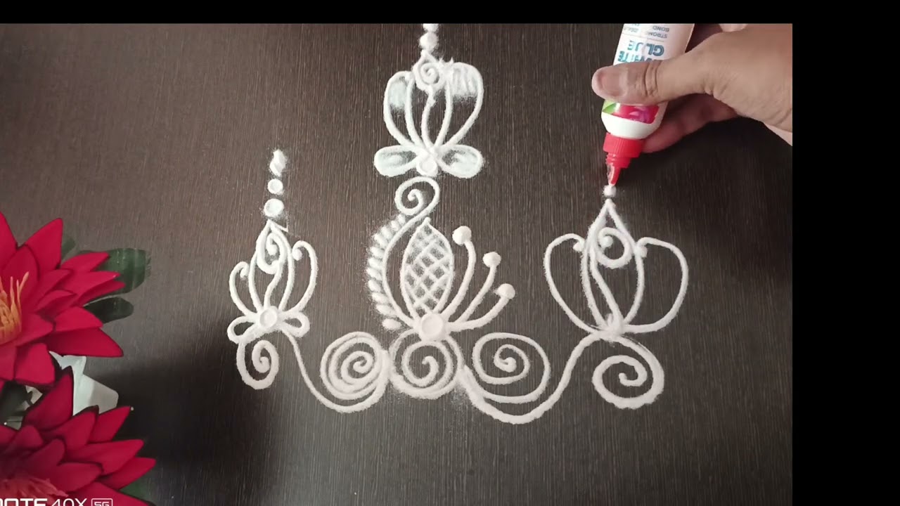 సింపుల్ ముగ్గు డైలీ యూస్ రంగోలి simple muggulu daily use rangoli 🙏#plz subscribe my channel 🙏