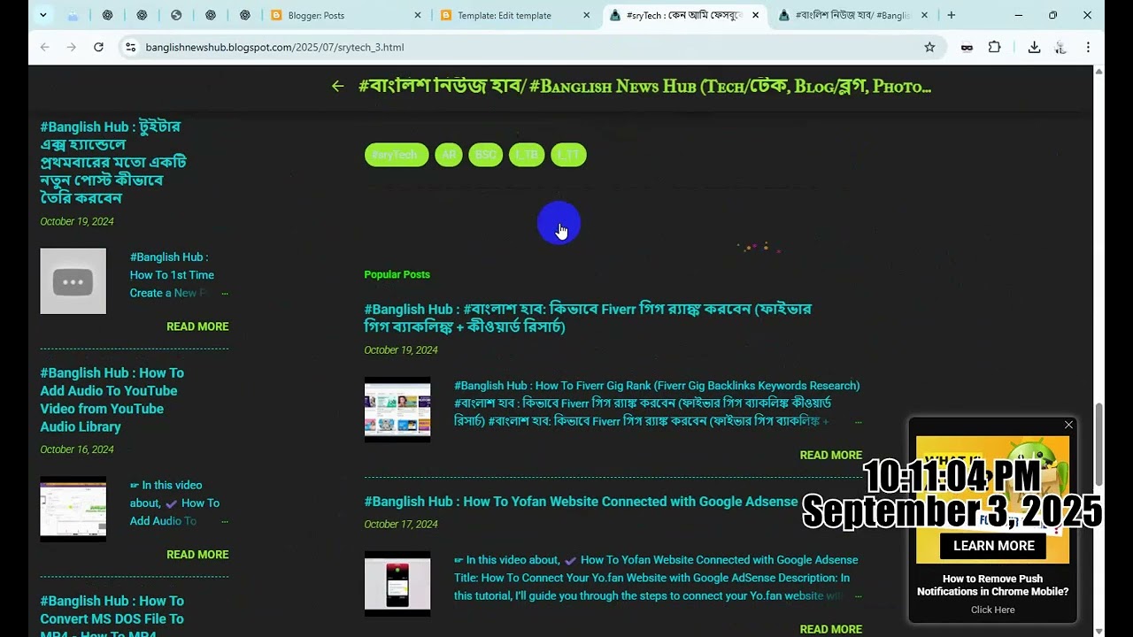 🚀 How To Setup Adsterra POPUNDER Ads Script on Blogger Website | Step-by-Step 2025