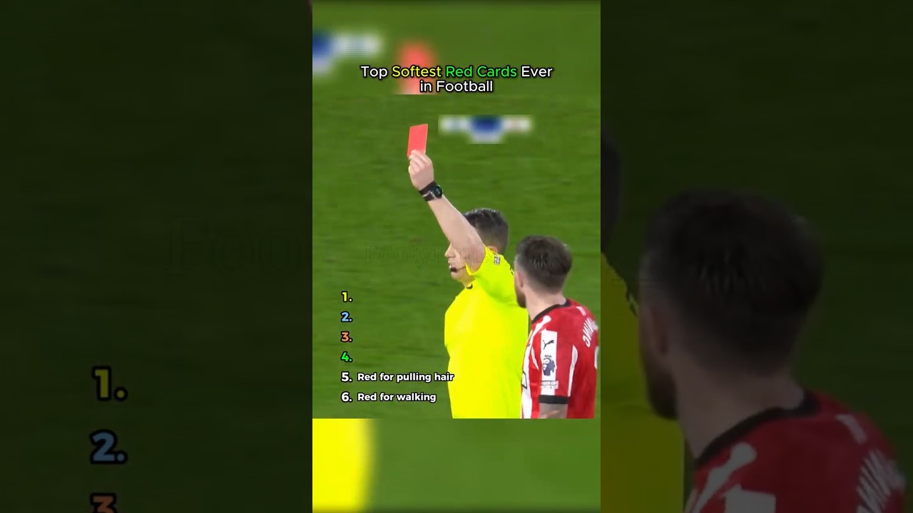 Top Softest Red Cards Ever in Football 💀