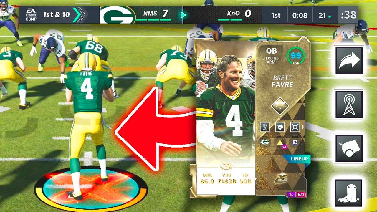 99 OVERALL WRANGLER JEANS BRETT FAVRE! 100 THROW POWER! - Madden 21 Ultimate Team