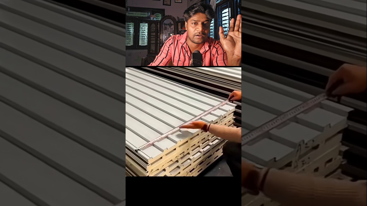 Tin sheets are now a new option for laying the roof,...🥰✨ | #tinsheethousedesign #shorts