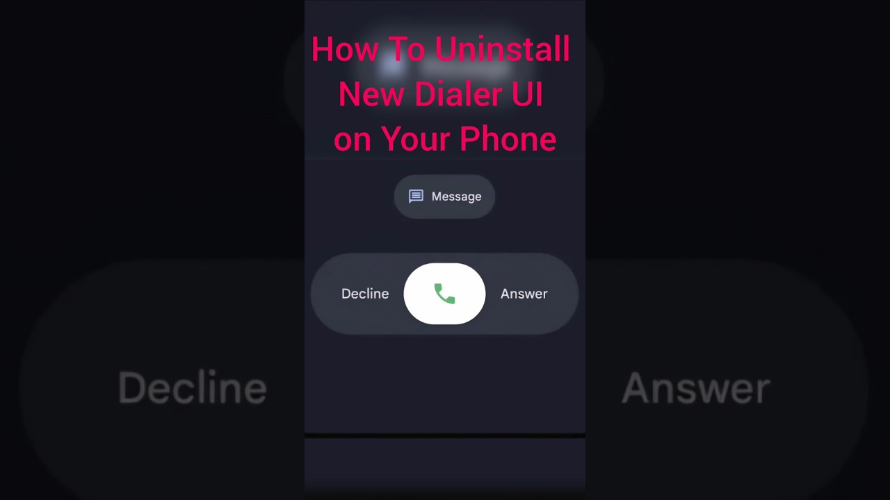 How To Remove Google Dialer Update on Your Phone | Uninstall Google Dialer #googledialer #google