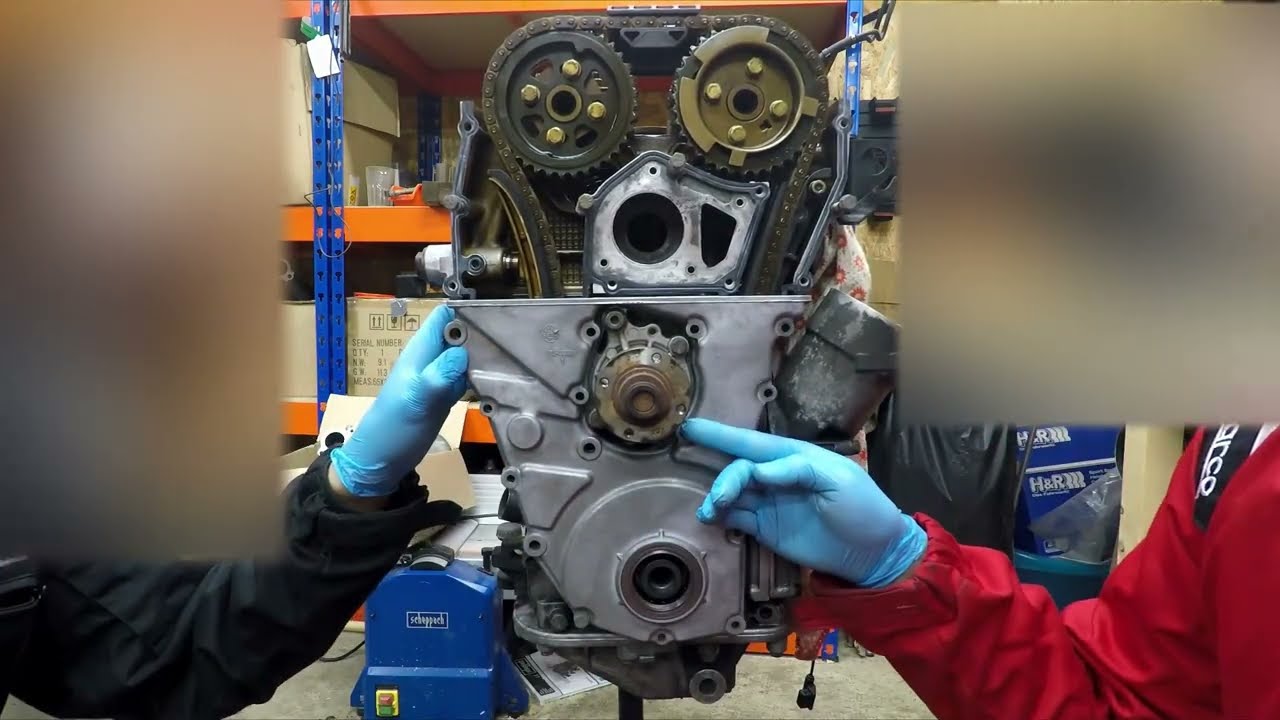 BMW Z3 '97 M44B19 engine reassembly - Timing case cover, fixing stripped threads