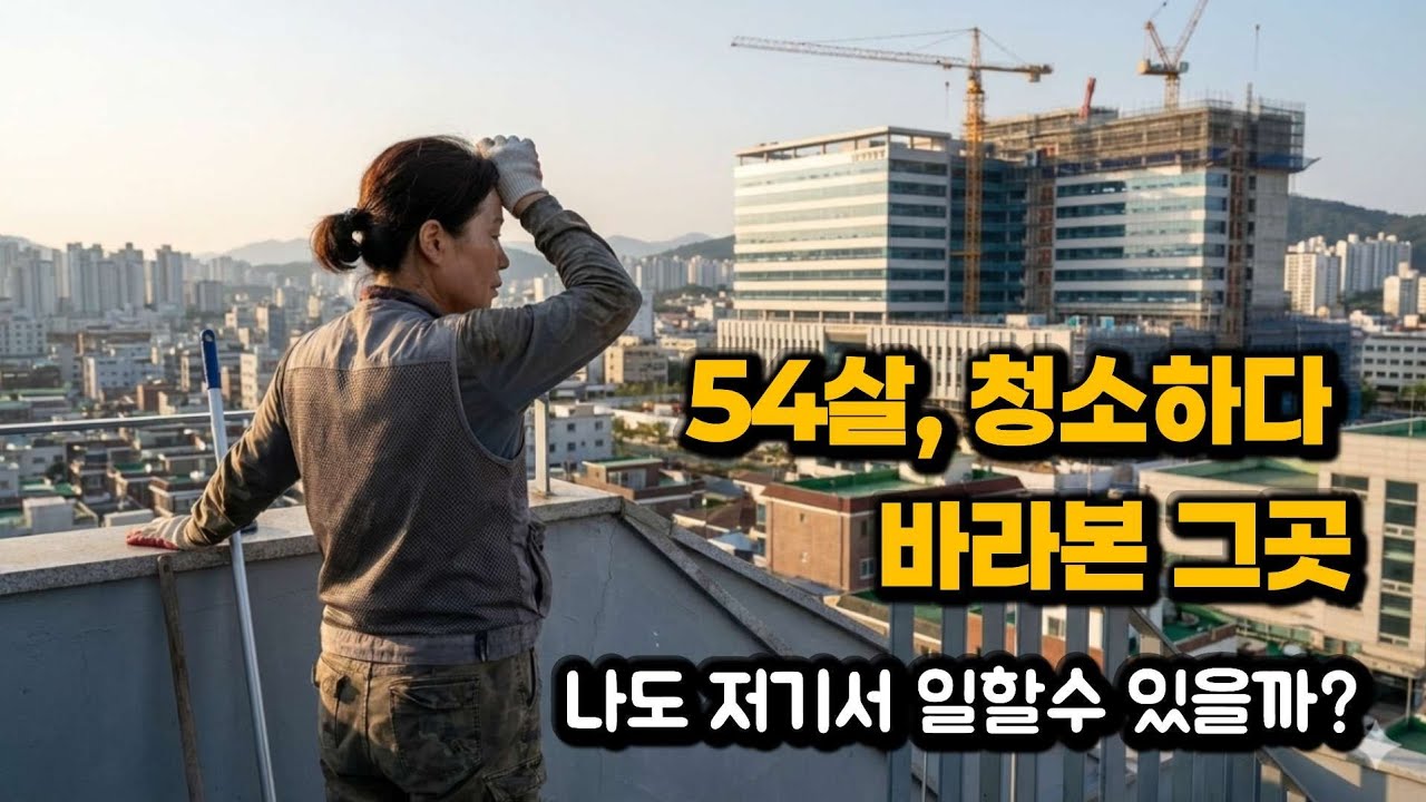 청소 끝나고 옥상에서 바라보는 곳, 54살인 제게도 기회가 있을까요?