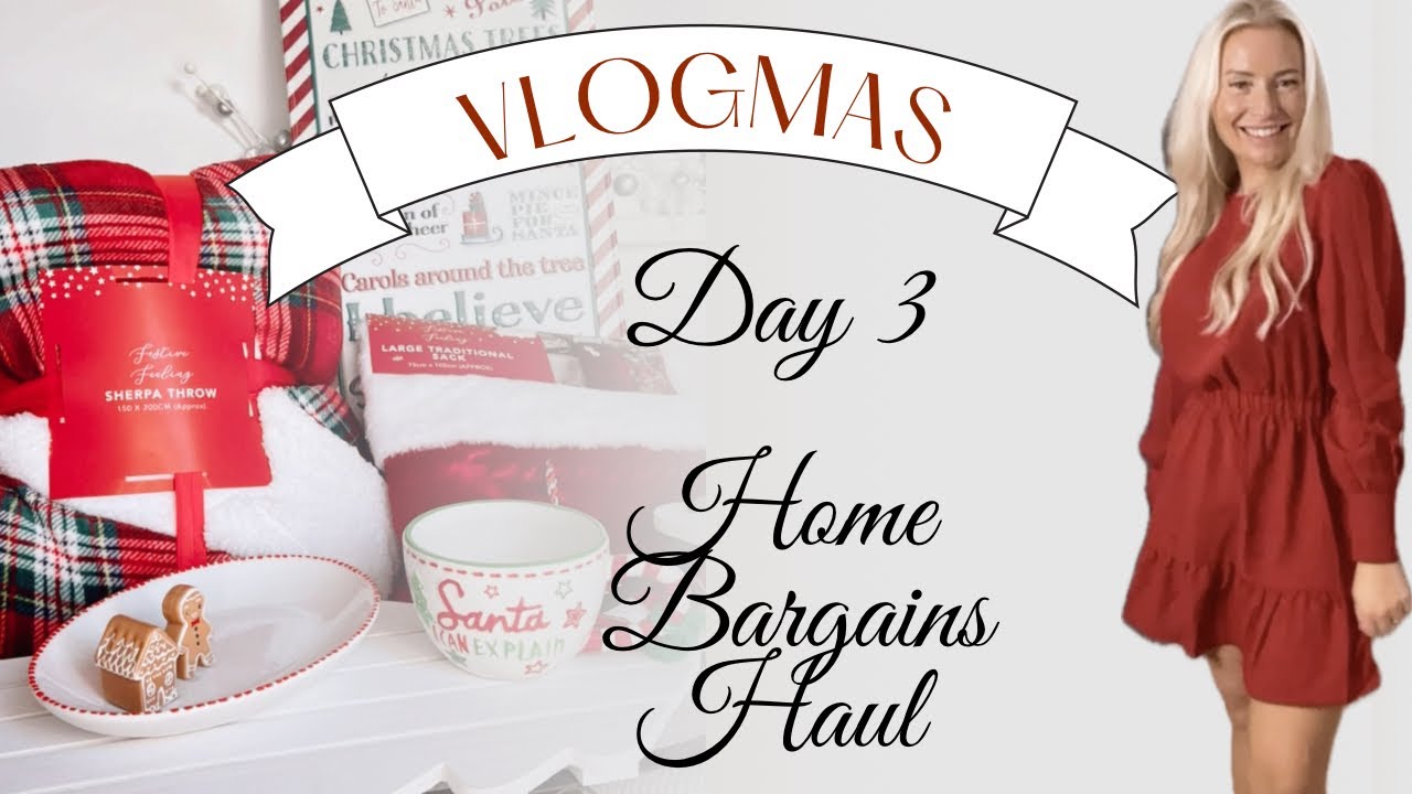VLOGMAS '23 | THE BIGGEST XMAS HOME BARGAINS HAUL I'VE EVER DONE!!!
