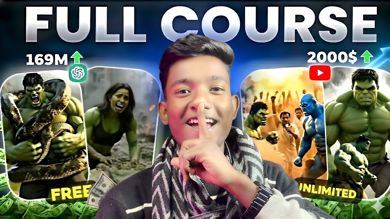 Make Viral Hulk AI Video (Full Course) | Ai video kaise banaye..🚀📈