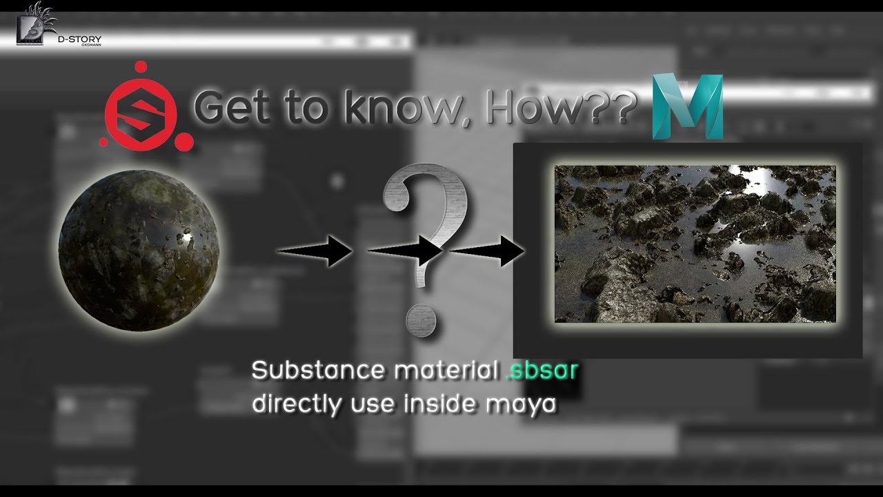 Q9. How to use Substance material (.sbsar) Directly in Maya? By D-STORY.