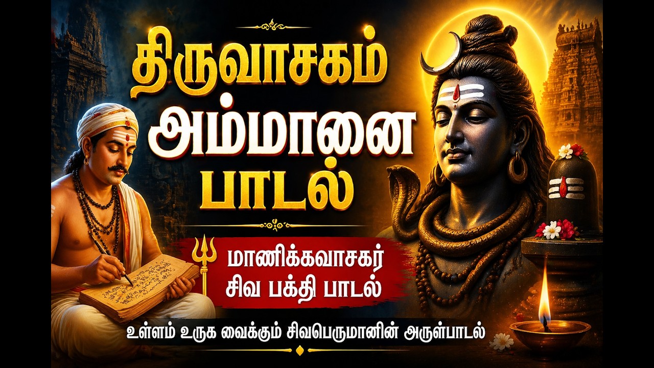 திருவாசகம் அம்மானை  பாடல்| மாணிக்கவாசகர் சிவ பக்தி பாடல் | Thiruvasagam Shiva Devotional #viral