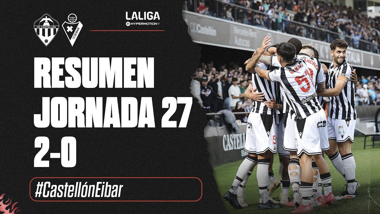 Resumen J27: CD Castellón 2-0 SD Eibar (15-02-2025)