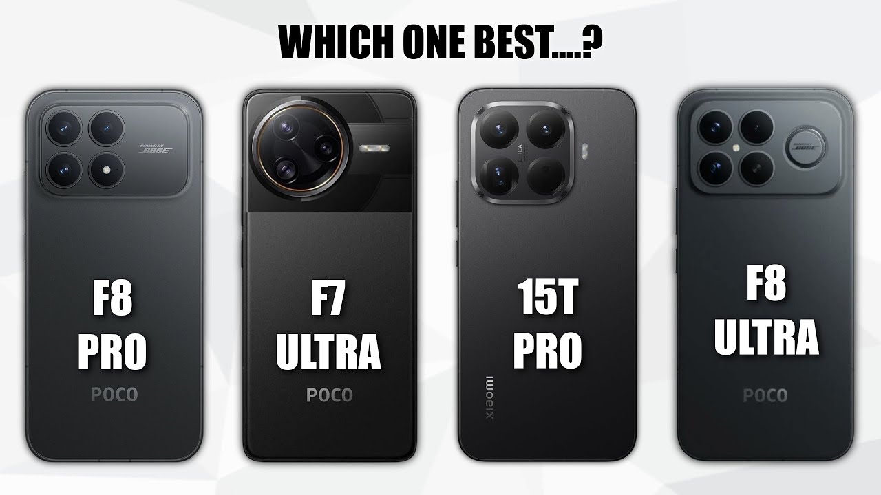 Poco F8 Pro против Poco F7 Ultra против Xiaomi 15T Pro против Poco F8 Ultra