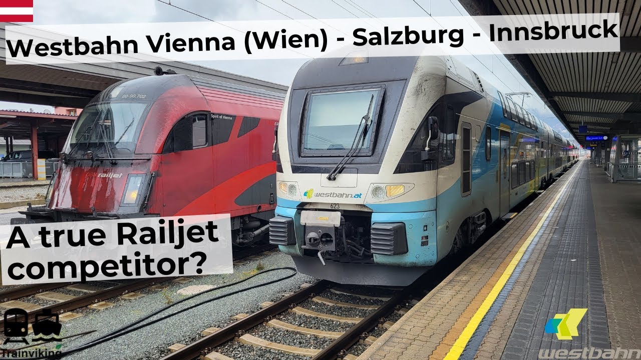 Westbahn, Vienna (Wien) Westbahnhof - Salzburg - Innsbruck. Austria's private railway company