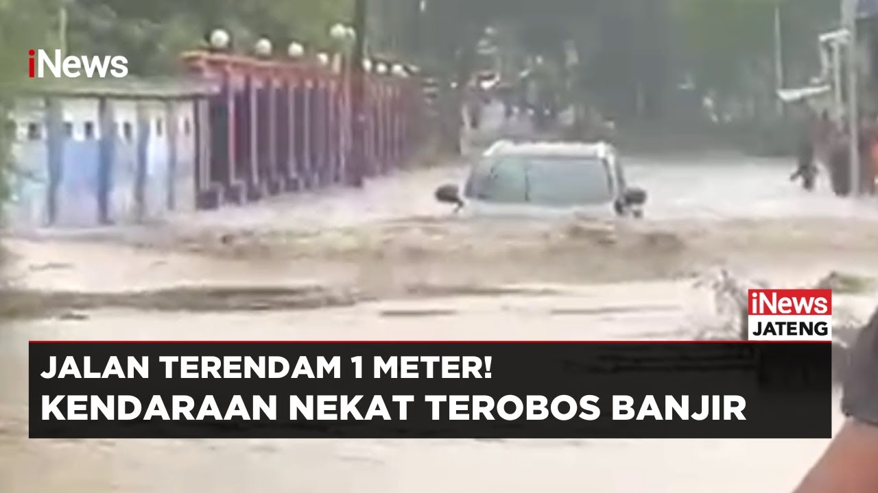 Banjir di Rembang! Jalan Lumpuh, Mobil Nekat Terobos Genangan | iNews Jateng