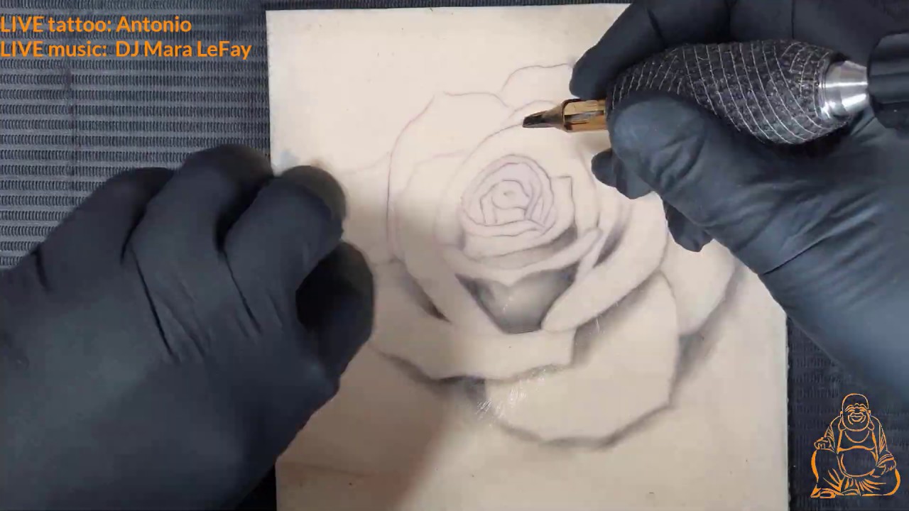 Tattoo Drawing & Relaxing Music  by Antonio & Mara LeFay