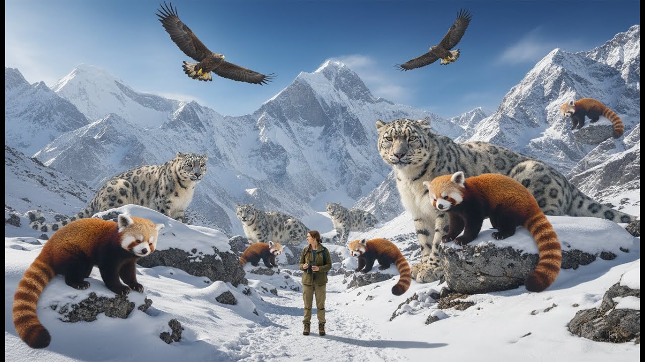Relaxing Walk in the Himalayas The Roof of the World - Snow Leopards, Red Pandas & The Golden Eagle