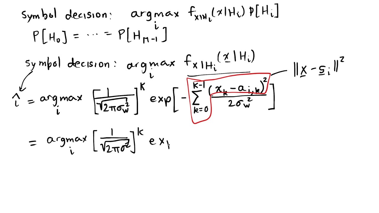 ESE 471 Optimal Decision is Picking the Closest K-dimensional Symbol