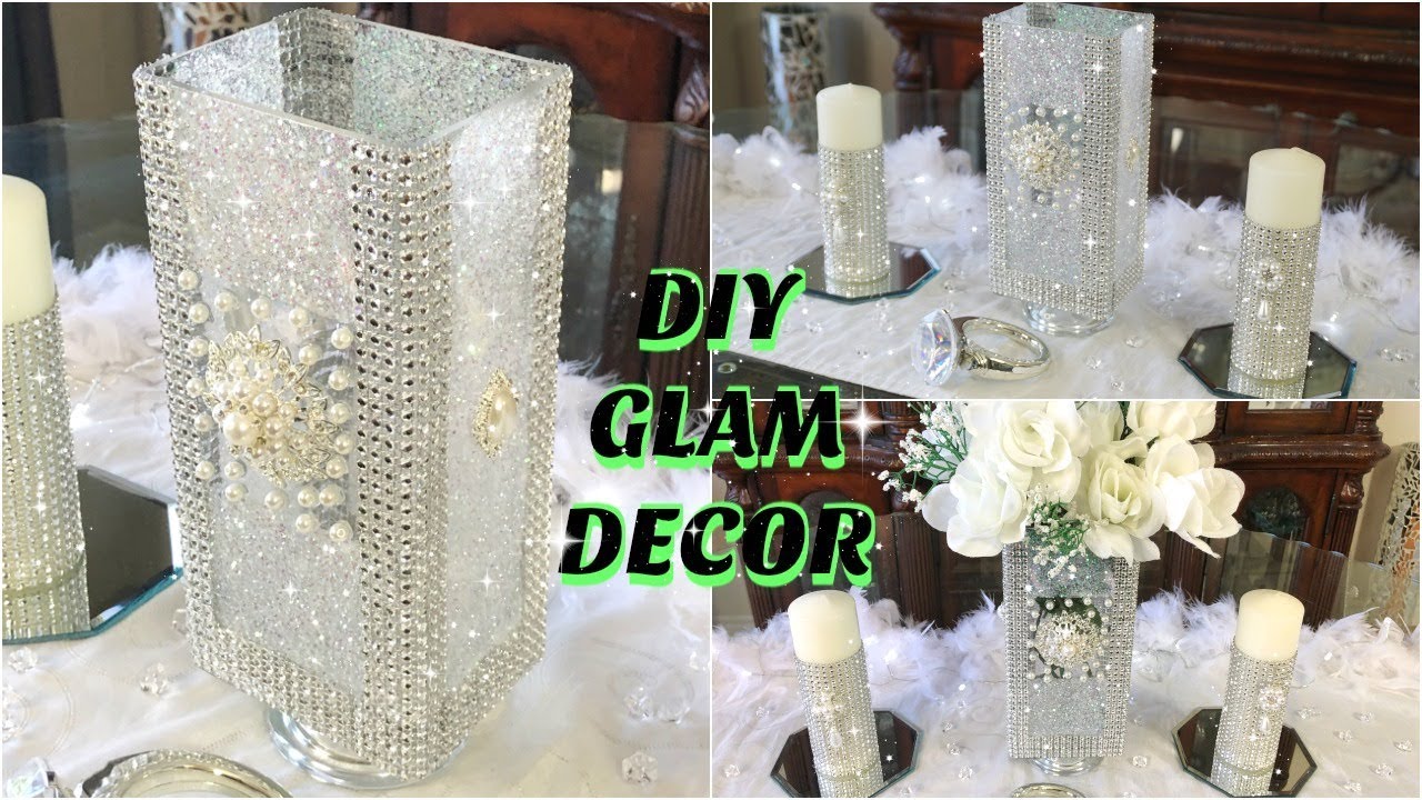 DOLLAR STORE DIY GLAM WHITE FLOWERS SPRING WEDDING CENTERPIECE | DIY WEDDING DECOR IDEAS 2019