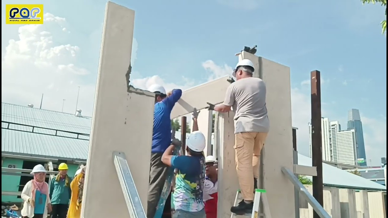 IBS Construction | Proses pemasangan Lightweight Wall Panel