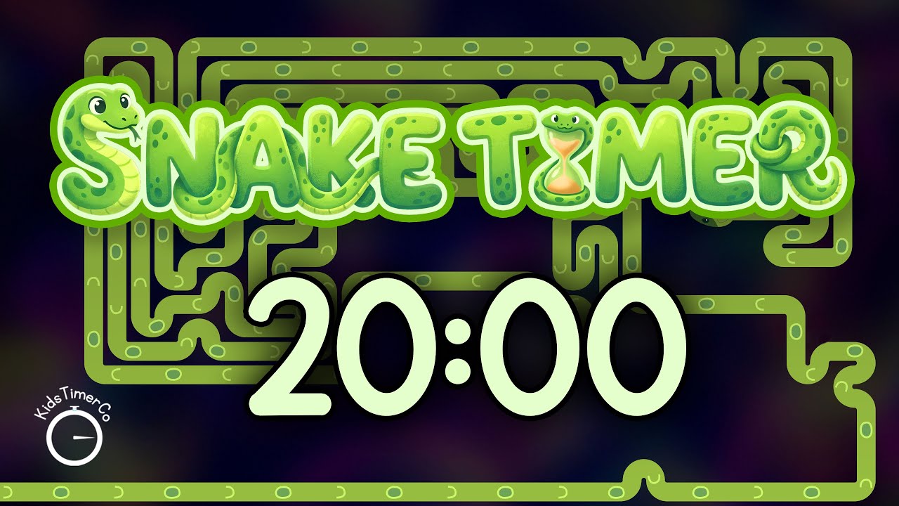 20 Minute Snake Maze Challenge! 🐍 Fun Visual Timer for Kids