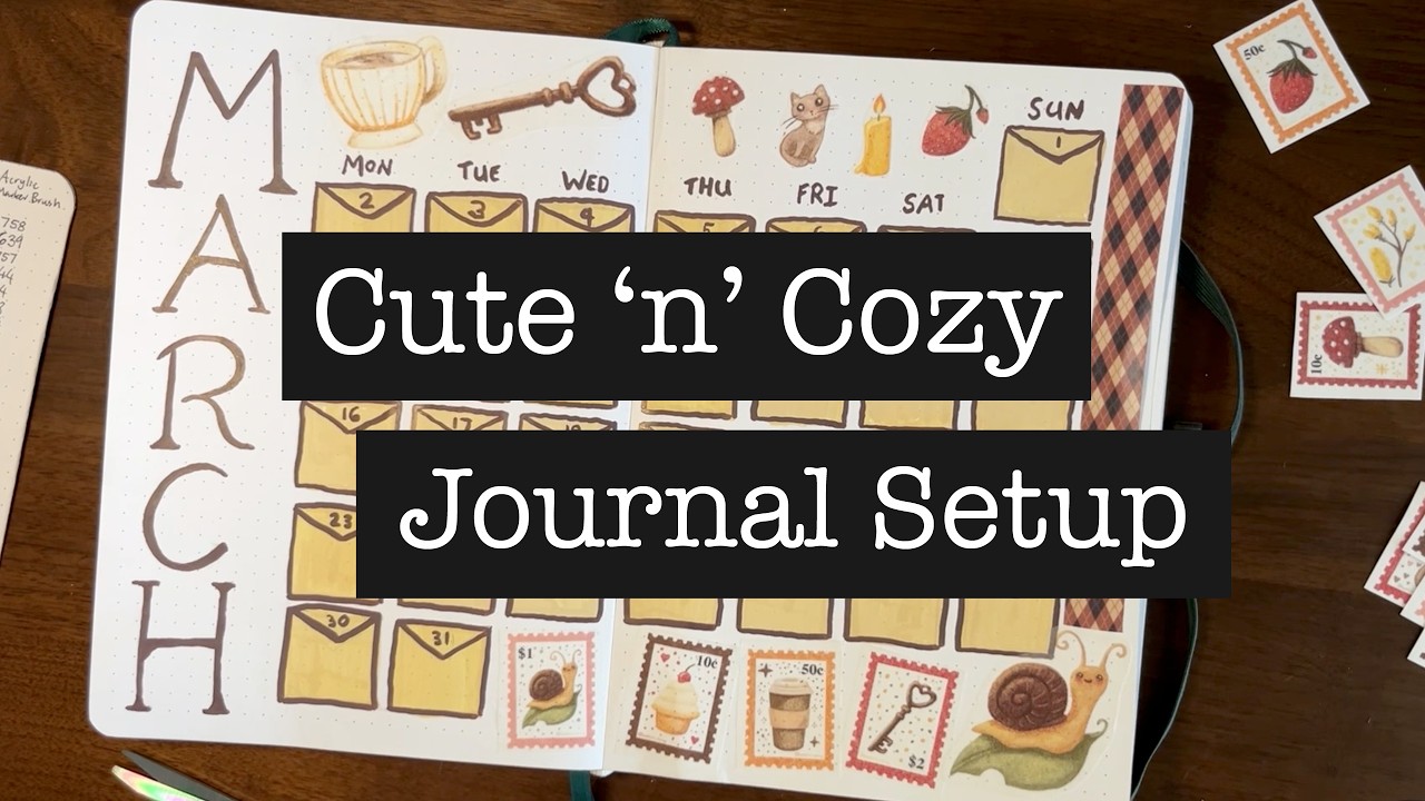 Plan with me | Bujo art and setup for March